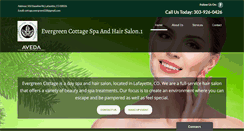 Desktop Screenshot of evergreencottagespaandhairsalon.com