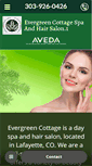 Mobile Screenshot of evergreencottagespaandhairsalon.com